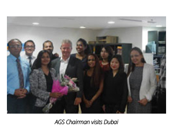 AGS employees with Alain Taïeb in Dubai